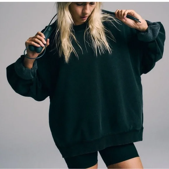 FP movement Intercept Pullover in Washed Black - Picture 1 of 2